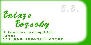 balazs bozsoky business card