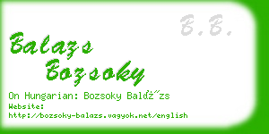 balazs bozsoky business card